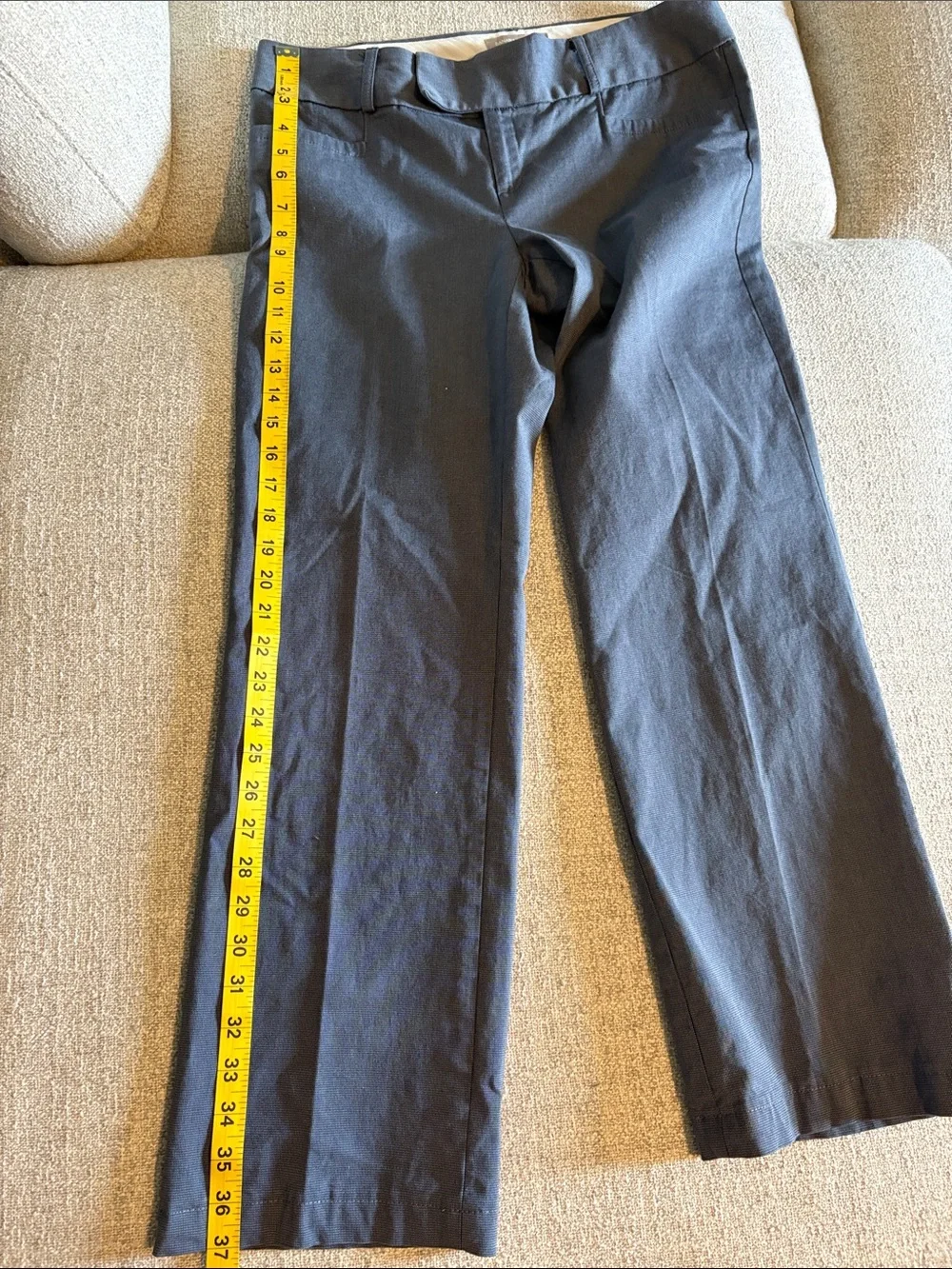 Banana Republic Steel Blue Women's Dress Trousers Slim Straight Leg Size 10